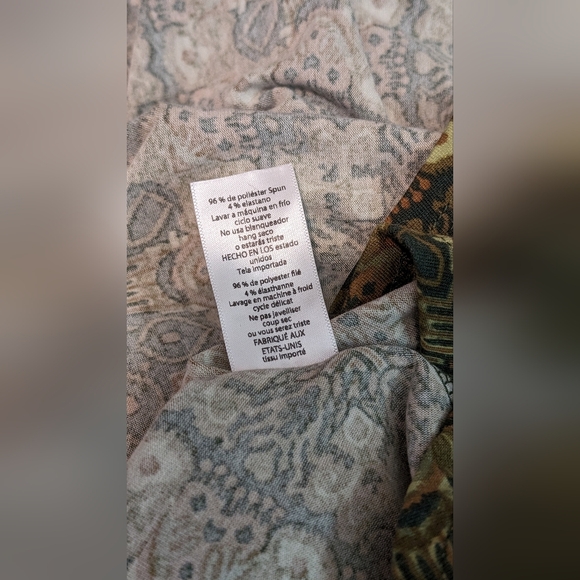 LuLaRoe 70s Themed Green Geometric Ana Maxi Dress Medium NWOT - Picture 5 of 7